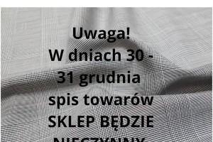 Sklep włókienniczy tkanina szara w kratę